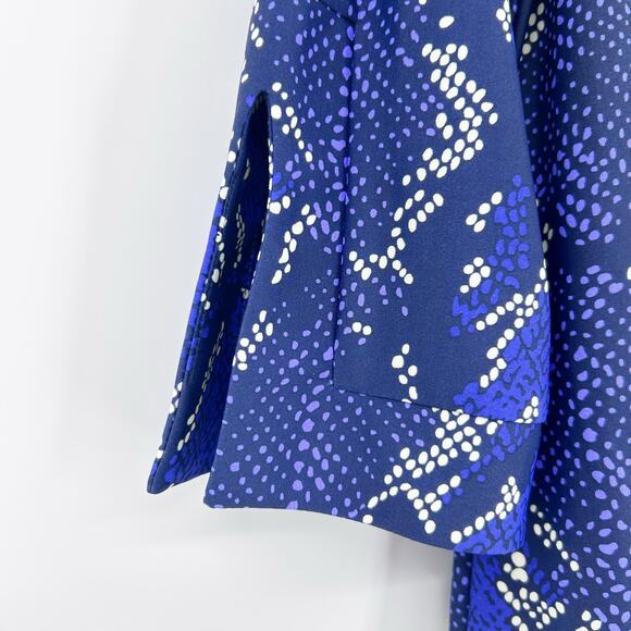 Jude Connally Megan Dress Navy & Cobalt Snakeskin Print Jude Cloth Womens Sz S - Picture 11 of 11